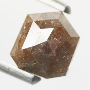 Geometric Diamond - Rare Natural Shield Cut Diamond - Antique Brownish  Grey Diamond - Natural Loose Diamond - 2.44 Carat 8.20 X 7.30 MM