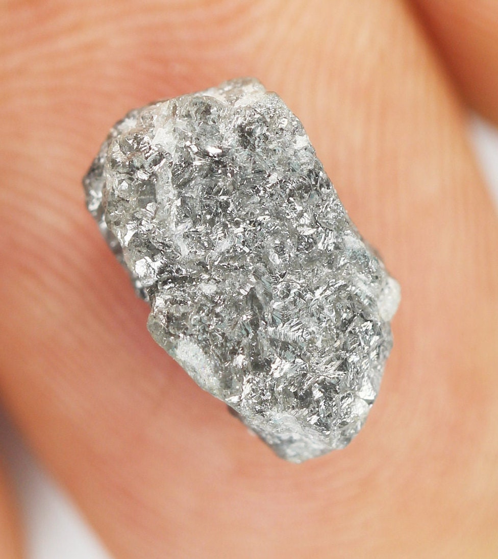 Diamants Bruts Naturels - 5,25 Carats, Gris-blanc, Non Taillés, Qualité Industrielle, Afrique Du Sud