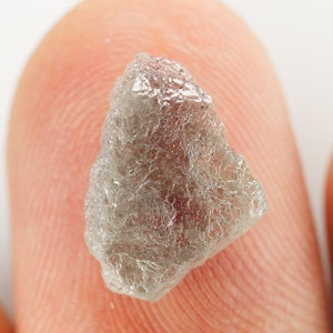 2.65 CT 13.6 X 10.3 MM Rough Diamond Uncut Diamond Raw Diamond Natural Diamond Grey Color Salt and Pepper Diamond SG4083