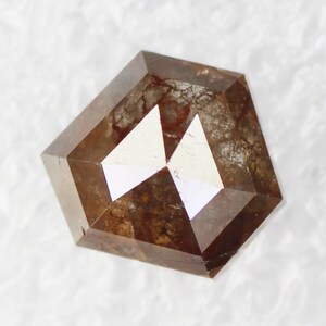 0.85 CT, 5.60*6.20 MM Trillion Shape Brown Color Salt And Pepper  Natural loose Diamond  For Jewellery ,Fancy Diamond ,SG7028