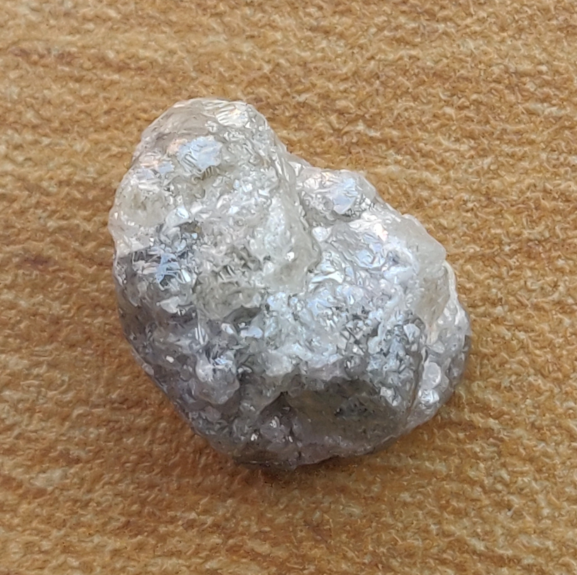 10.35 Ct Raw Uncut Diamond Light Grey Color Natural Loose -  Sweden