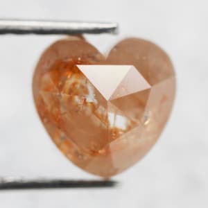 1.13 CT  Salt and pepper Diamond, Natural loose Diamond, Heart Shape Diamond, Grey Engagement Ring Diamonds SG4160