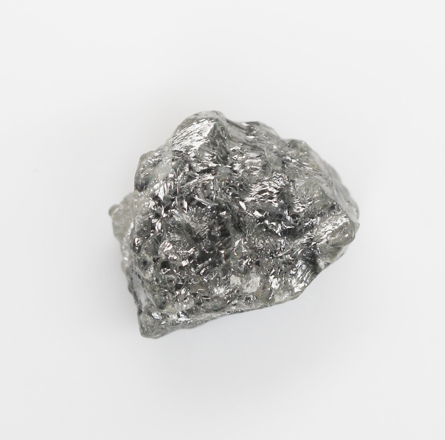 3.69 Ct Raw Uncut Diamond Light Silver Grey Color Natural Loose
