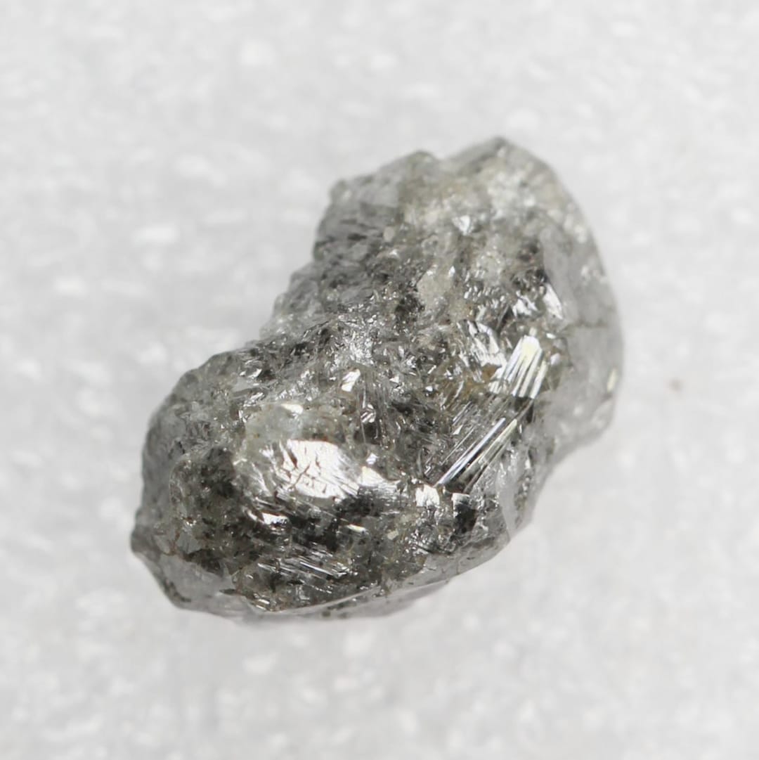 Raw Shape 3.45 CT Natural Loose Rough Uncut Diamond Grey Raw Irregular Shape ...