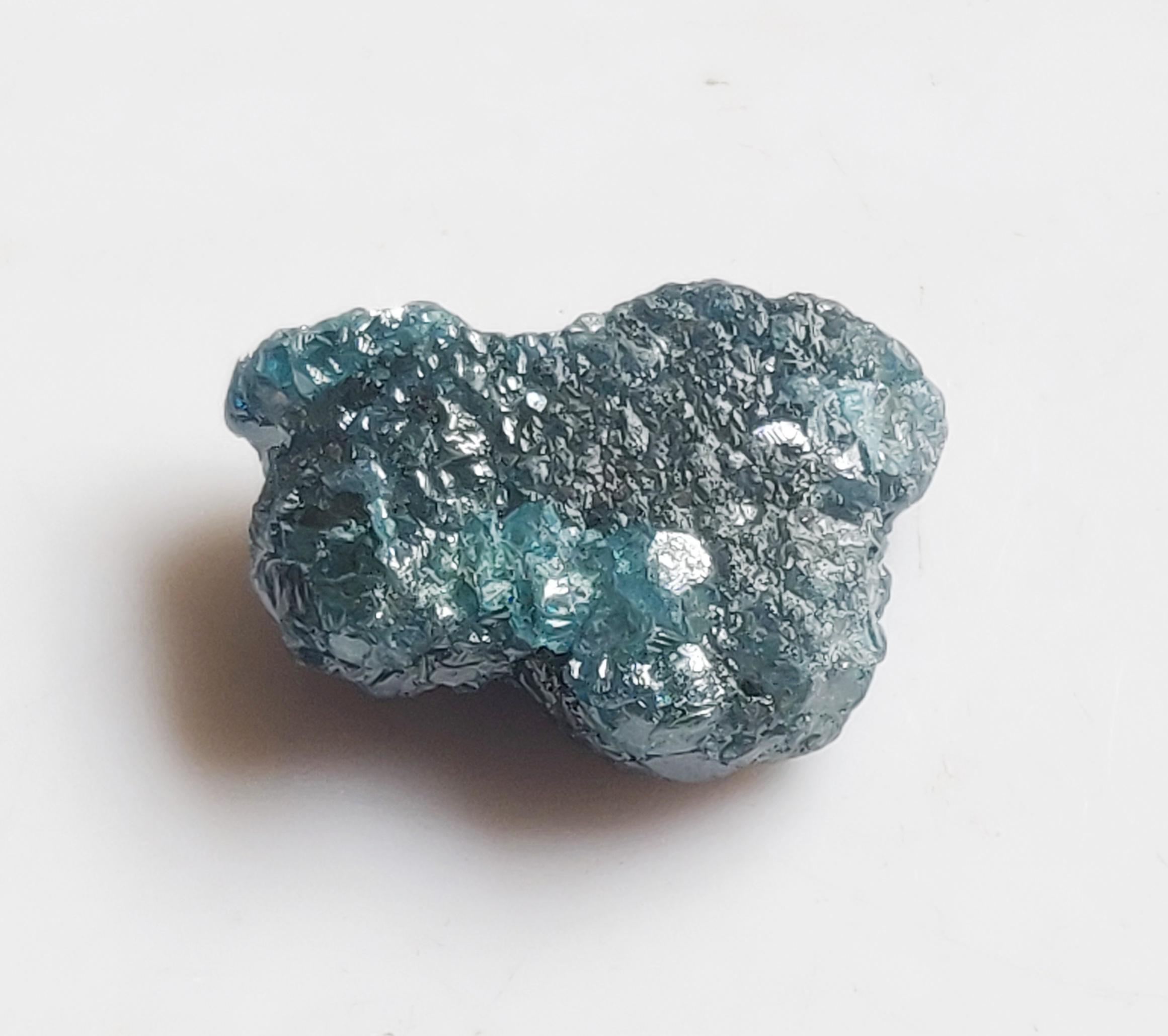 Diamant Brut Naturel Bleu - 1.00 Carat - Non Taillé - Origine Afrique Du Sud - Pour Collection Ou Création