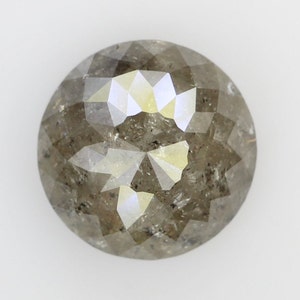 2.55 Ct Natural Loose Diamond, Salt and Pepper Round Rose Cut Diamond, Grey Rose Cut, Rustic Diamond, Real Diamond SG904