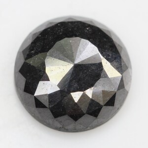 3.89 Ct, 9.7*4.0 MM Round Loose Diamond Black Color Rose Cut Faceted Diamond,Beautiful Diamond SG4381