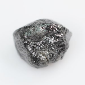 2.89 Ct, 9.0 X 7.1 X 5.3 MM, Natural Loose Rough Diamond Black Color I3 Clarity Raw Uncut Diamond, Earth Mine Stone, Huge Collection, SG4251