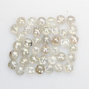 2.81 Ct Natural Loose Diamond,Salt and Pepper Diamond,Round Rose Cut Diamond,White-Grey Diamond,Rose Cut Diamond,Rustic Diamond,Real Diamond