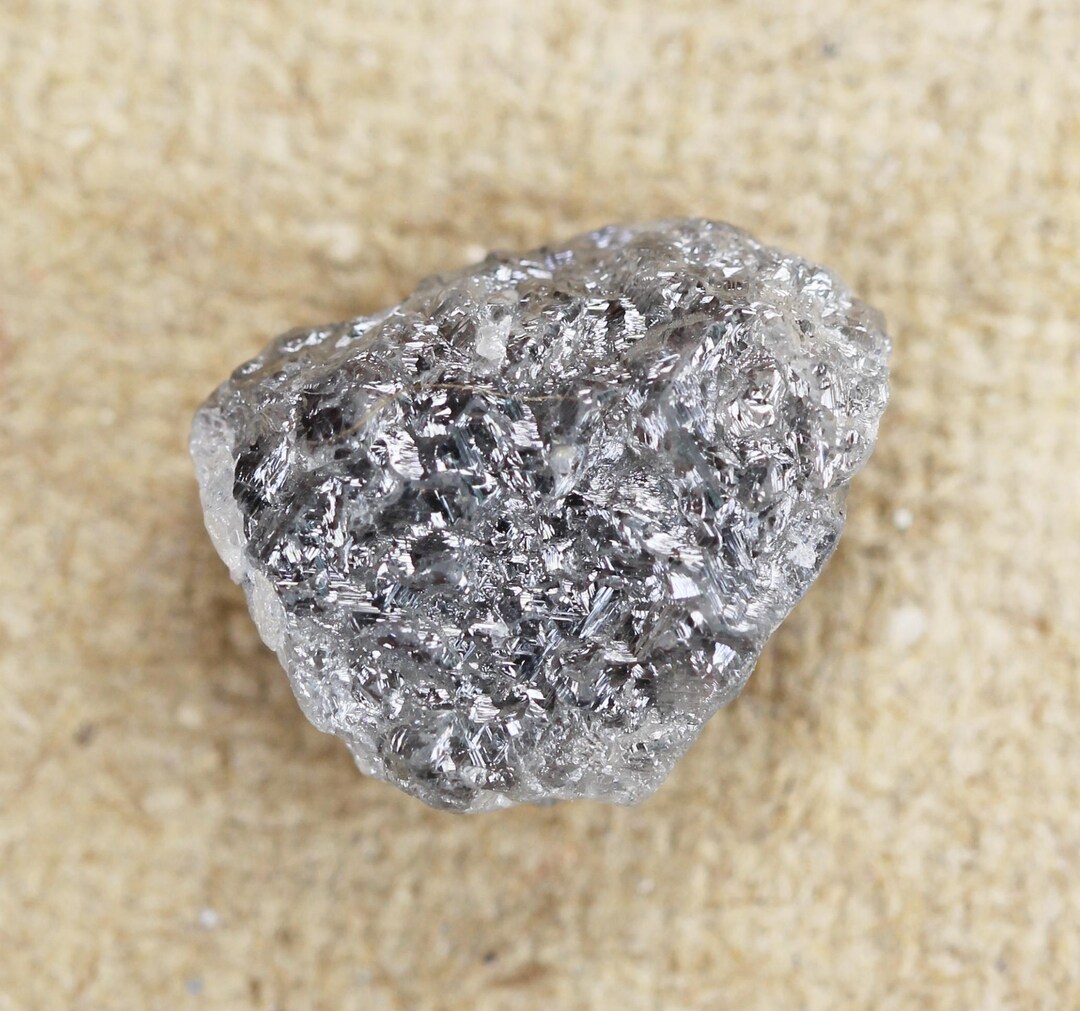 3.08 CT Natural Loose Rough Diamond Silver Grey Raw Irregular Shape for ...