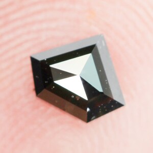 0.42 CT Pentagon Shape Diamond  Natural Loose Diamond Natural Grey Color Diamond Salt and Pepper Diamond Rustic Diamond SG4023