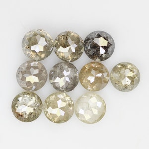 2.02 Ct Natural Loose Diamond, Salt and Pepper Diamond,Round Rose Cut Diamond, Black-Grey Diamond, Rose Cut Diamond, Rustic Diamond
