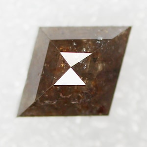 1.92 CT, 10.3 X 7.9 mm Salt and pepper Diamond  Kite Shape Fancy Grey Color Natural Diamond for Engagement ring SG6065