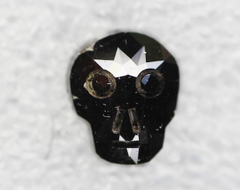 1.91 Ct, 8.8 X 7.3 X 3.4 MM, Loose Diamond Black Color Skull Shape Faceted Diamond, Earth Mine Stone, Huge Collection, Birthstone, SG147