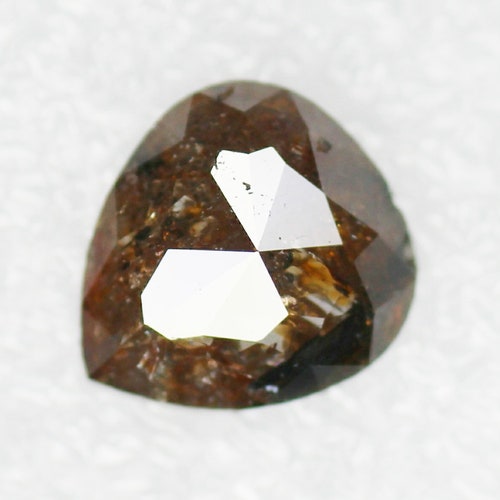 1.51 CT, 8.20 X 7.50 MM, Salt And Pepper Brown Color Diamond, Pear shops shape , Engagement Ring Jewelry Diamond, Best Price Diamond |SG6098