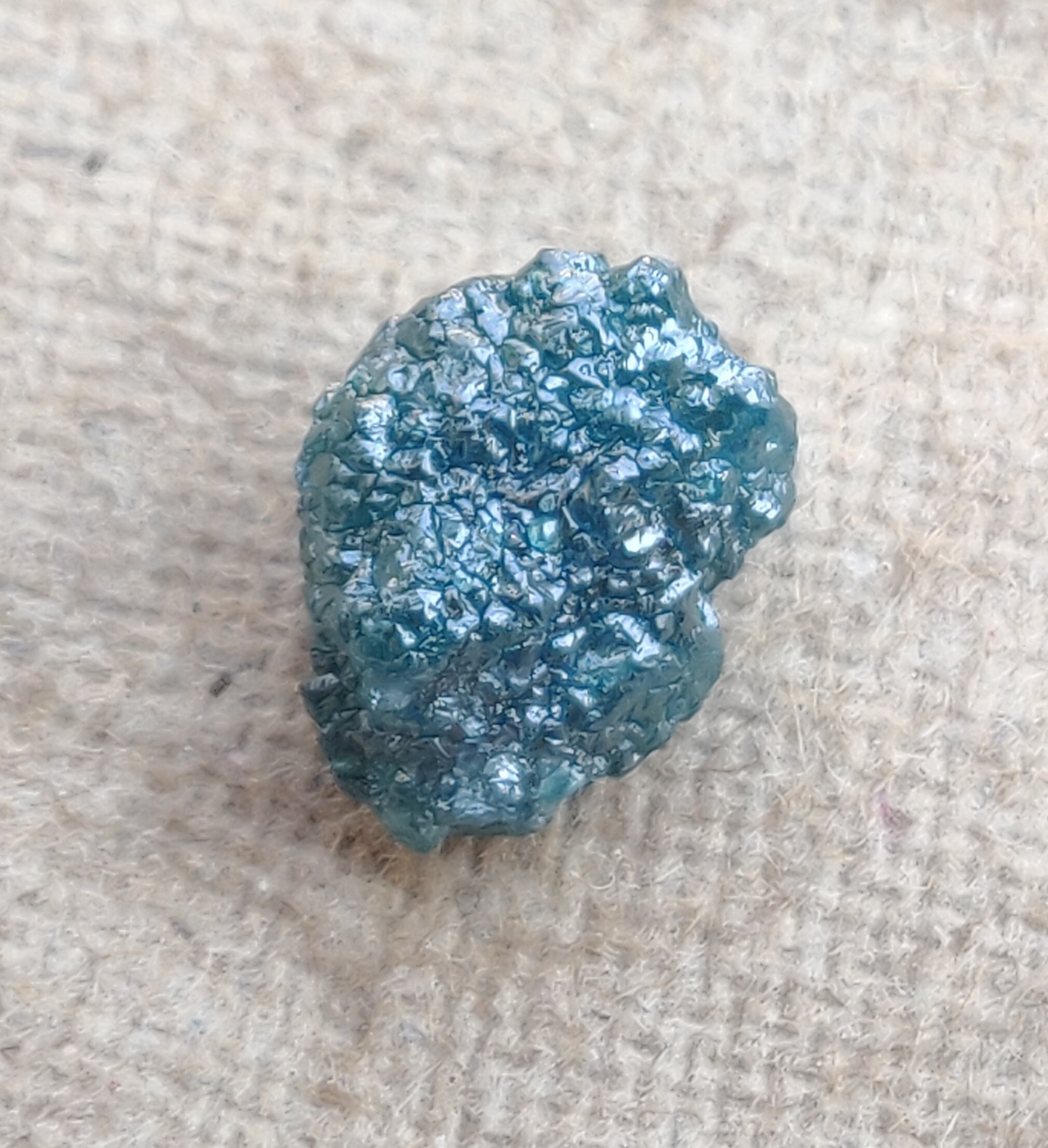 Diamant Brut Naturel Bleu Non Taillé - 1.00 Carat, Qualité Fancy, Inclus I3, Pour Collection Ou Fabrication De Bijoux