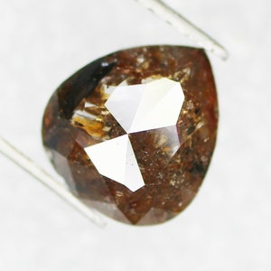1.51 CT, 8.20 X 7.50  MM, Salt And Pepper Brown Color Diamond, Pear shape , Engagement Ring Jewelry Diamond, Best Price Diamond |SG6098