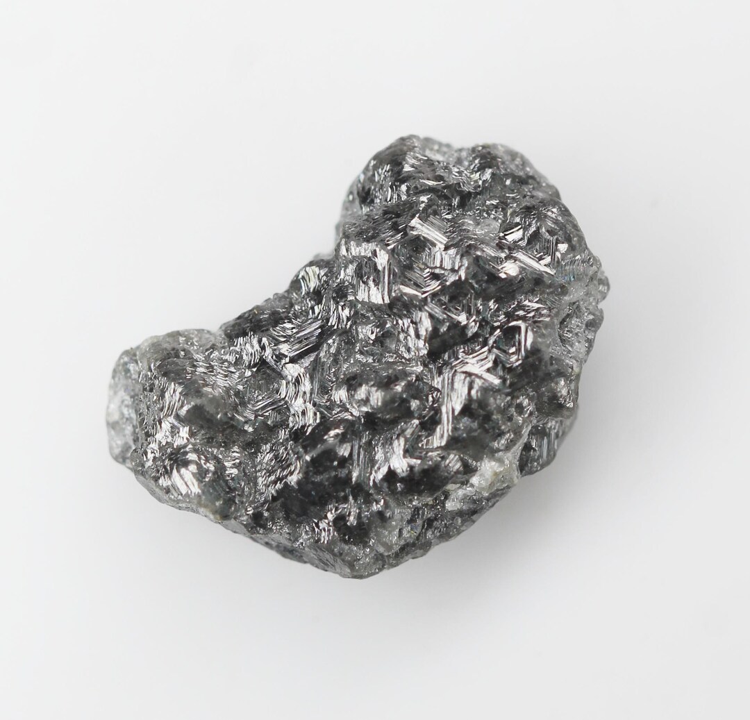 3.44 CT, Raw Rough Diamond Natural Loose Diamond Silver Grey Color ...