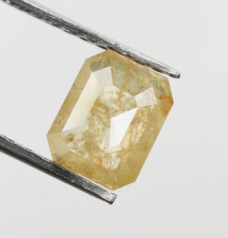 Salt and Pepper Emerald Cut Diamond Natural Loose Diamond Etsy