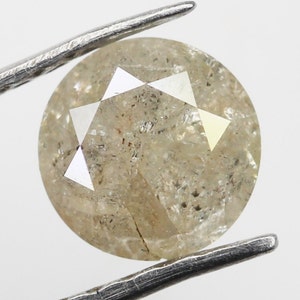 Natural Loose Diamond, Salt and Pepper Round Brilliant cut Diamond, 0.67 CT 5.50 MM Grey color Fine Diamond, Round Diamond Ring SG5398