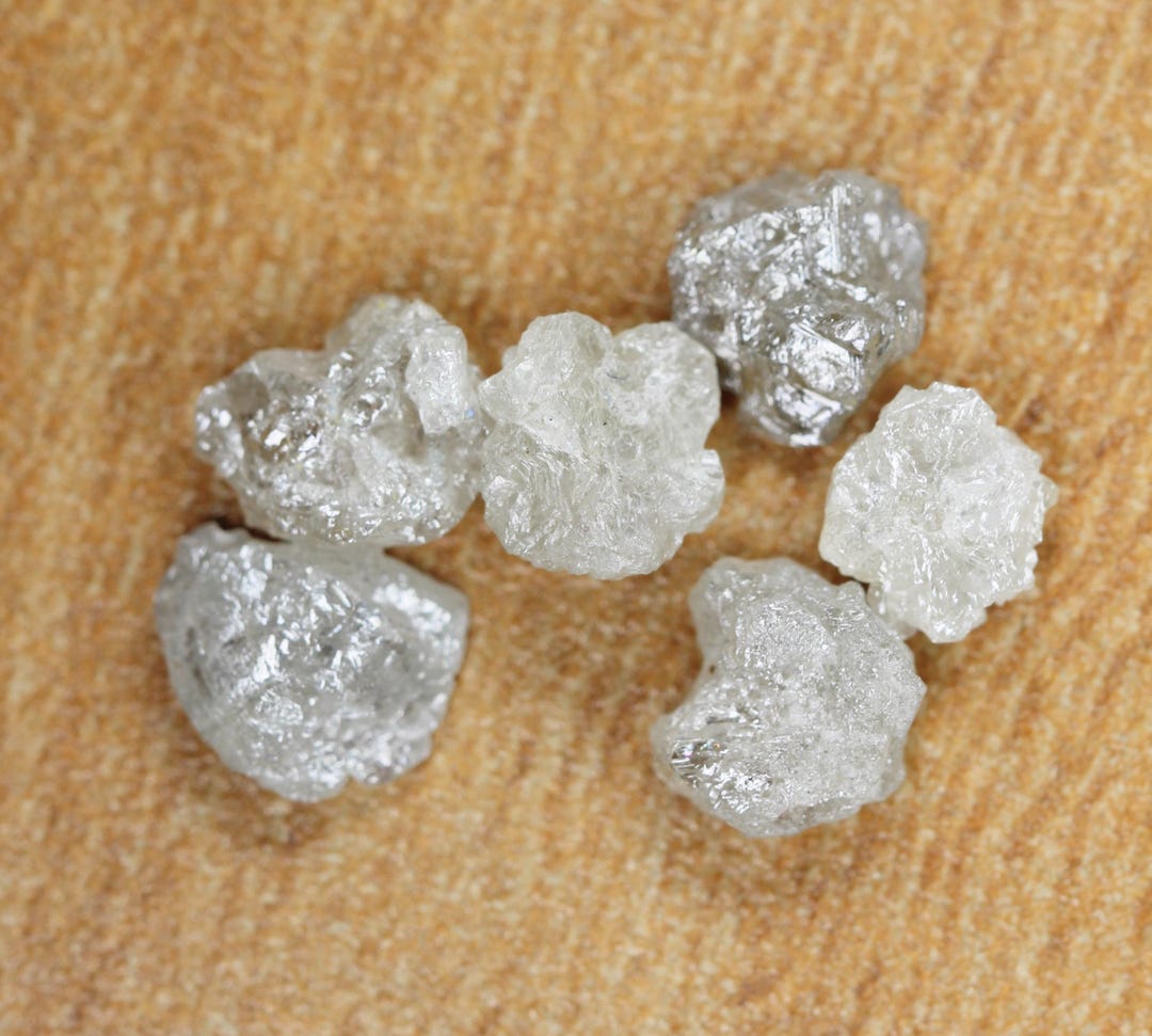 Raw Shape 4.50 CT Natural Loose Rough Uncut Diamond Grey Raw Irregular Shape for ...