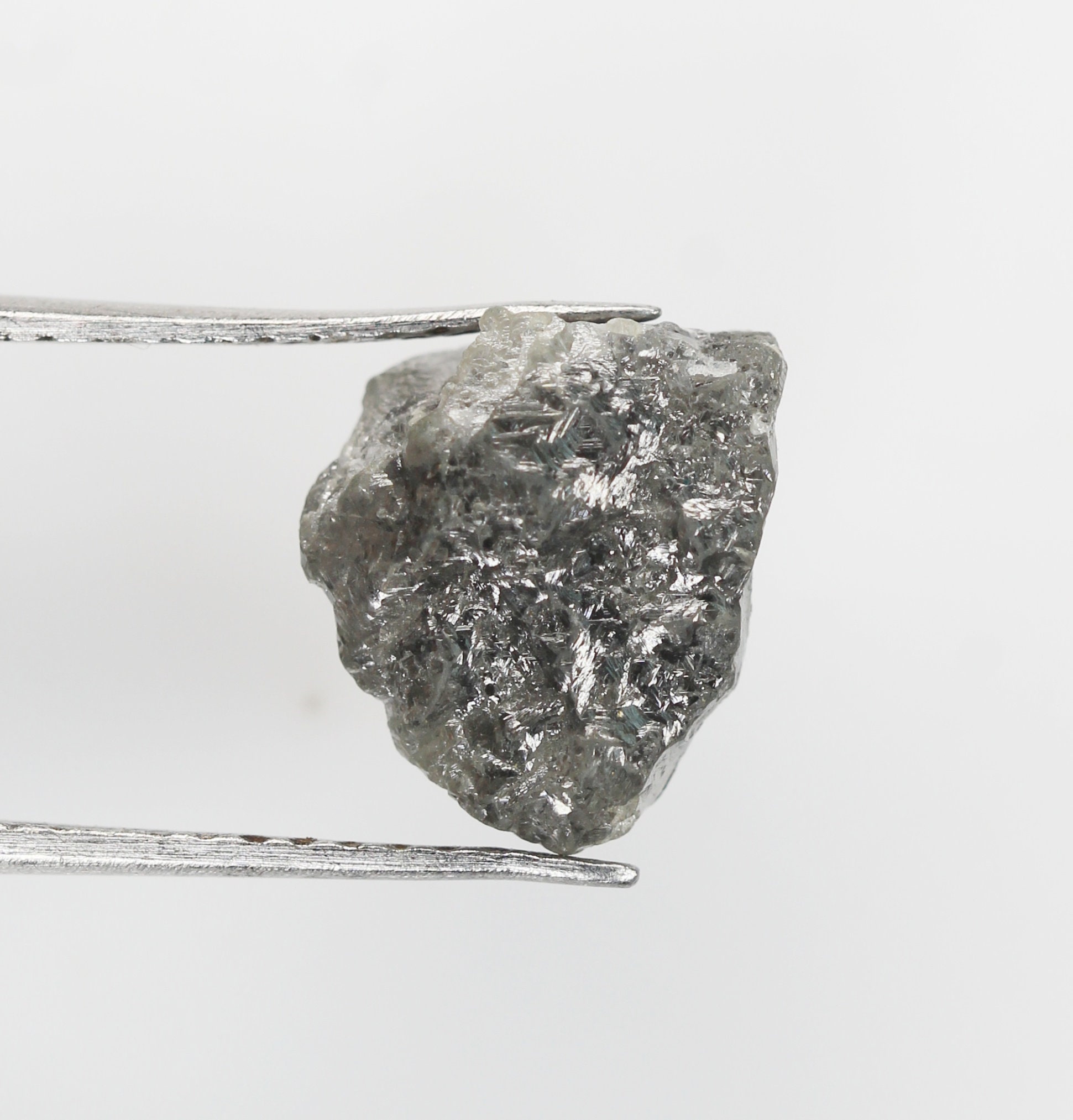 3.69 Ct Raw Uncut Diamond Light Silver Grey Color Natural Loose
