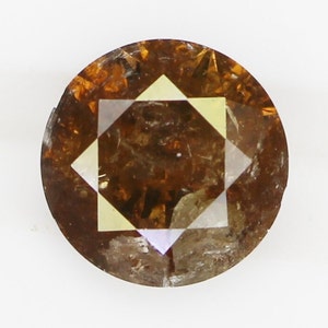 0.59 CT,5.30 MM Natural Loose Champagne Color Diamond Round Brilliant cut Beautiful Engagement Ring Diamond SG529