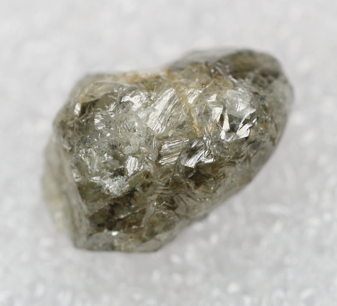 4.34 Carat 10.9 X 7.7 MM Raw Rough Uncut Diamond Light Grey Color