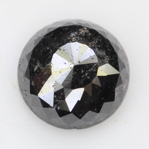 2.33 Ct, 7.8*3.8 MM Round Loose Diamond Black Color Rose Cut Faceted Diamond,Beautiful Diamond SG4371