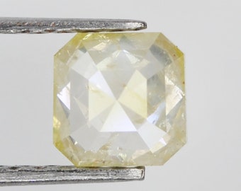 0.53 Ct Natural Loose Diamond Emerald White-Yellow Color 4.6 MM SG765