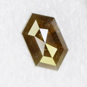 0.92 CT Brown Color hexagon shape loose diamond for engagement ring, wedding ring or jewelry | 7.6 X 4.5 MM SG6156