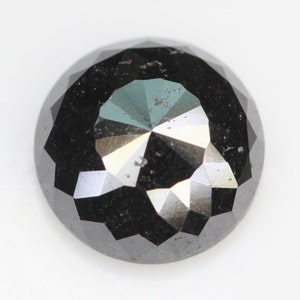 4.37 Ct, 10.0*4.3 MM Round Loose Diamond Black Color Rose Cut Faceted Diamond,Beautiful Diamond SG4379
