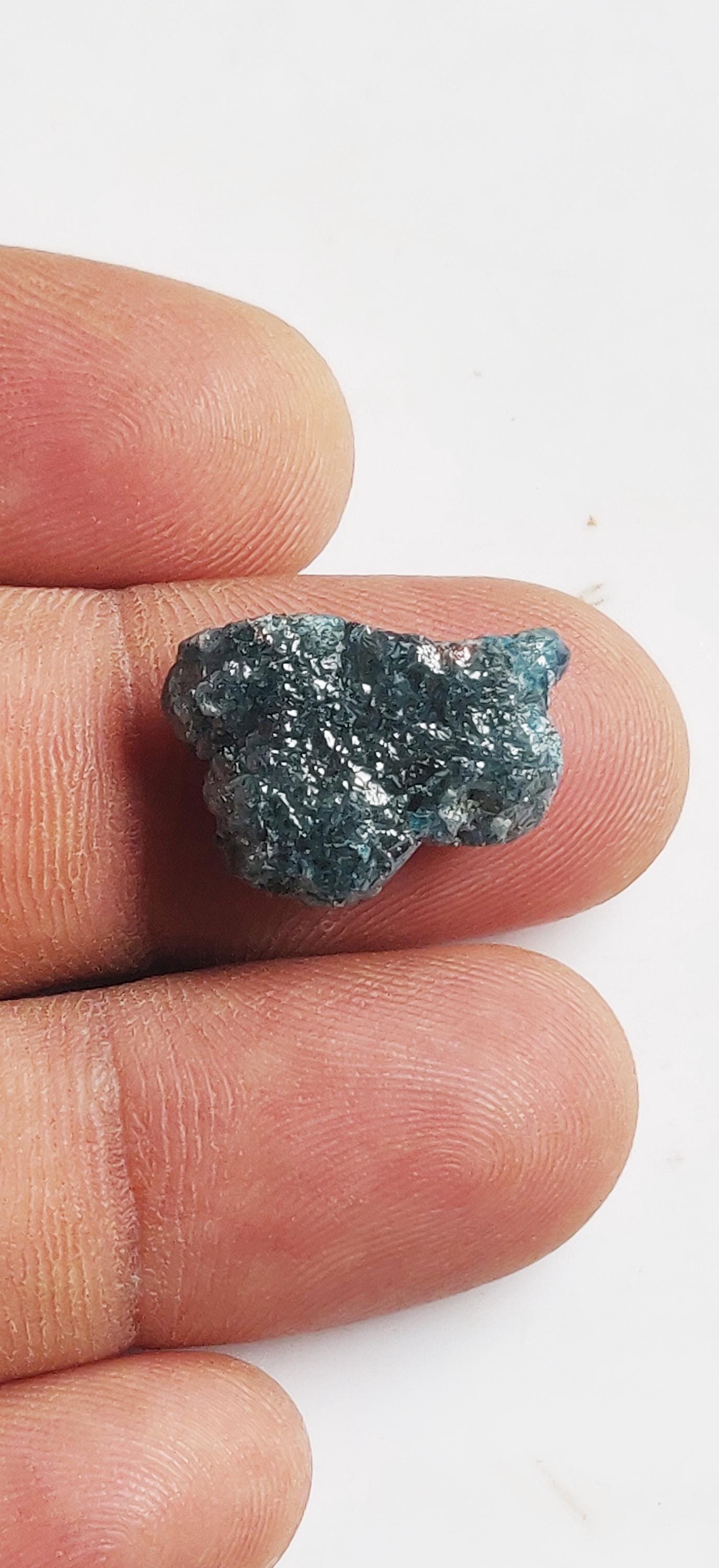 Diamant Bleu Brut Naturel De 1.36 Carats - Non Taillé, Origine Afrique Du Sud - Pour Collection Ou Création De Bijoux
