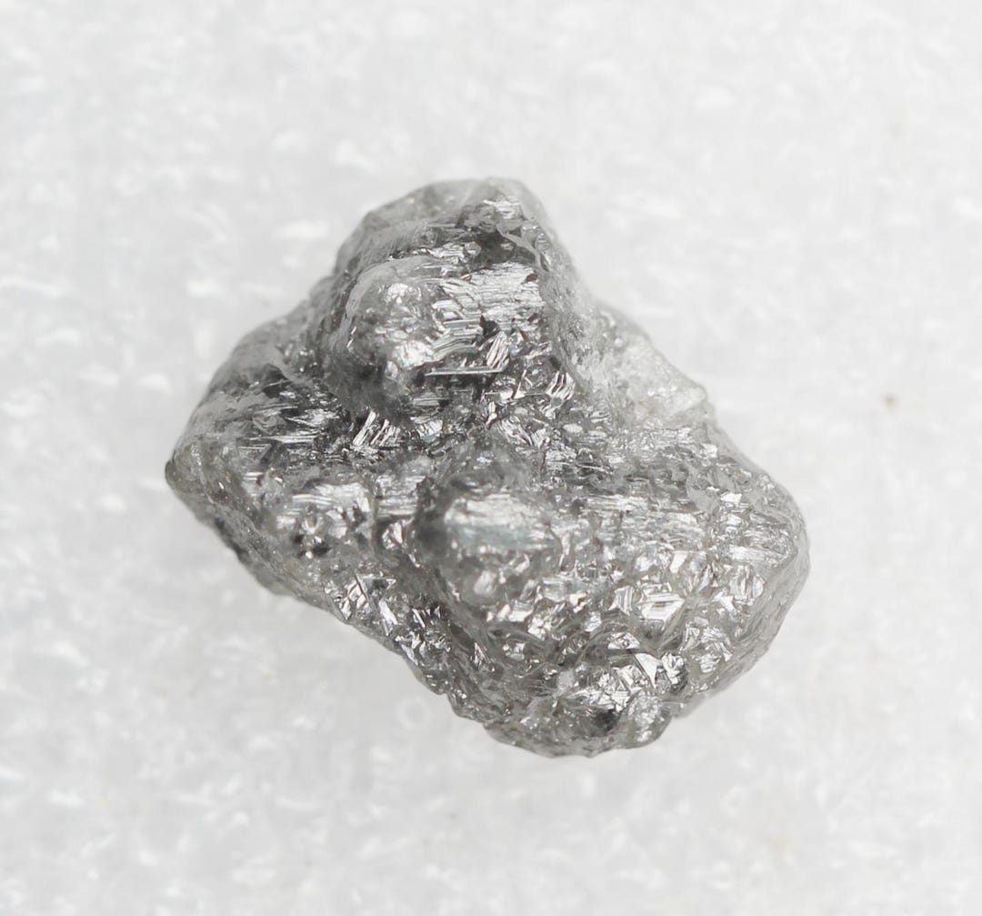 Raw Shape 3.37 CT Natural Loose Rough Uncut Diamond Grey Raw Irregular Shape ...