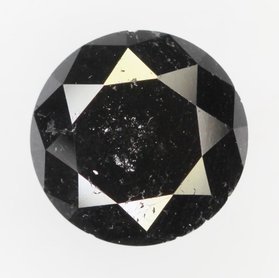 1.96 CT 天然ルースダイヤモンド ラウンド ブラックカラー 8.0 MM 