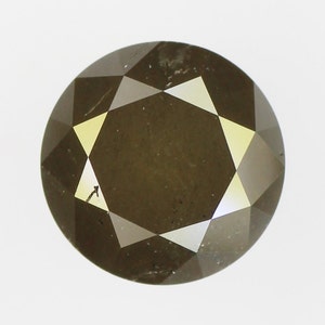 1,72 CT 7,1 x 5,3 mm cor cinza esverdeado diamante solto natural redondo corte brilhante SG6109