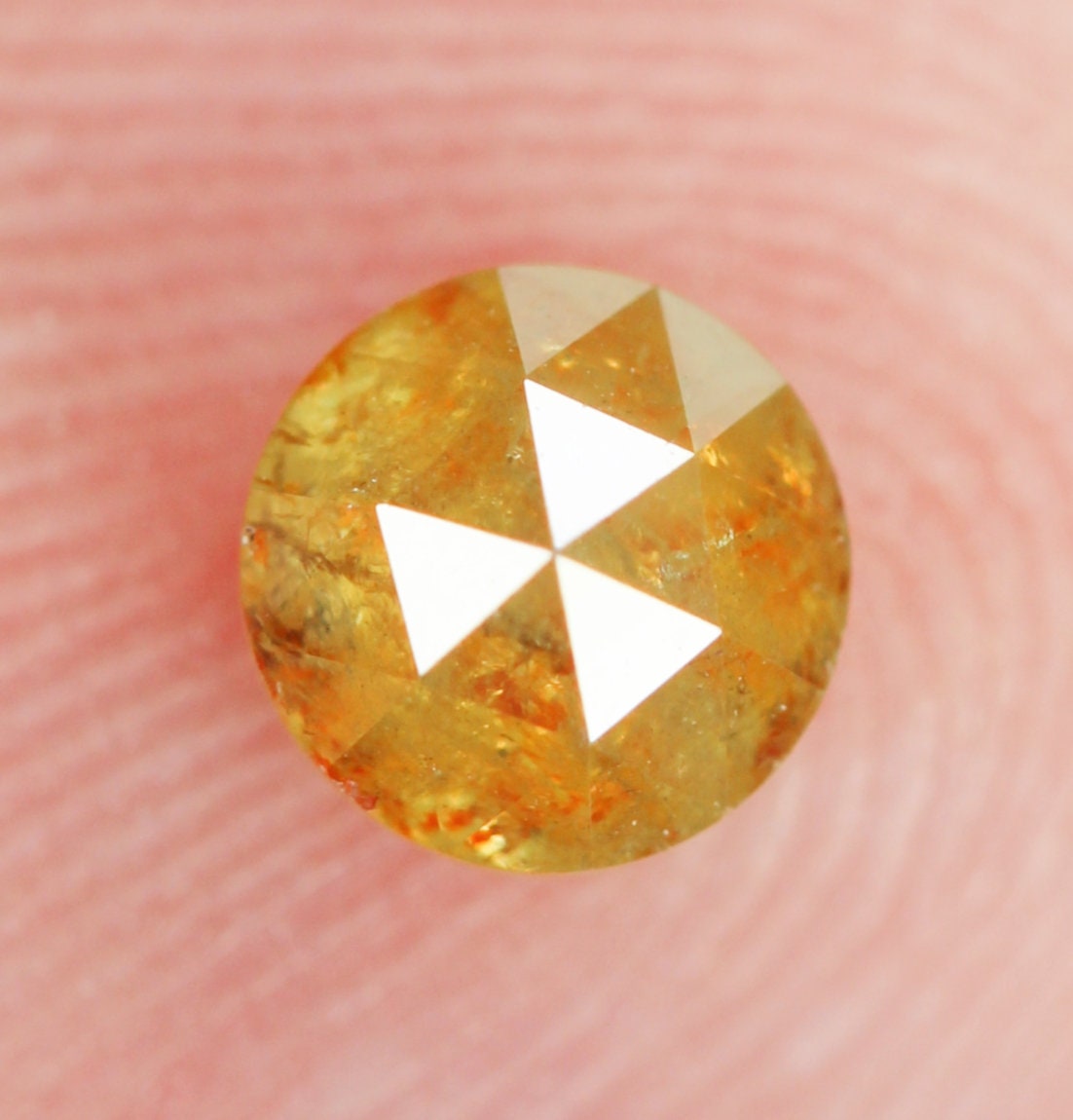 0.49 CT 天然ルースダイヤモンド、ラウンドローズカットダイヤモンド