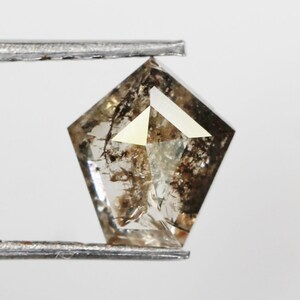 0.58 CT 5.9 X 5.2 MM Salt and Pepper Kite Shape Diamond Natural Loose Diamond Grey color Kite cut Diamond SG4035