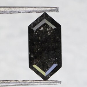 0.50 Ct Natural Loose Diamond, Hexagon Diamond, Salt and Pepper Diamond, Polished Diamond, Rose Cut Diamond Rustic Diamond SG789