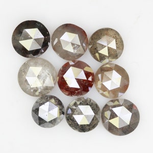 3.22 Ct Salt and Pepper Diamond Natural Loose Diamond, Round Rose Cut Diamond, Rose Cut Diamond, Mix Color Rose Cut Diamond, Rose Cut SG4652