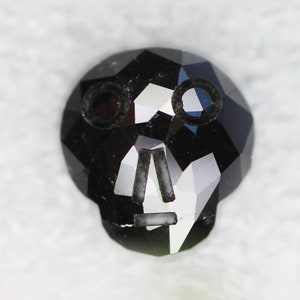 2.06 Ct, 8.4 X 7.5 X 3.6 MM, Loose Diamond Black Color Skull Shape Faceted Diamond, Earth Mine Stone, Huge Collection, Birthstone, SG146