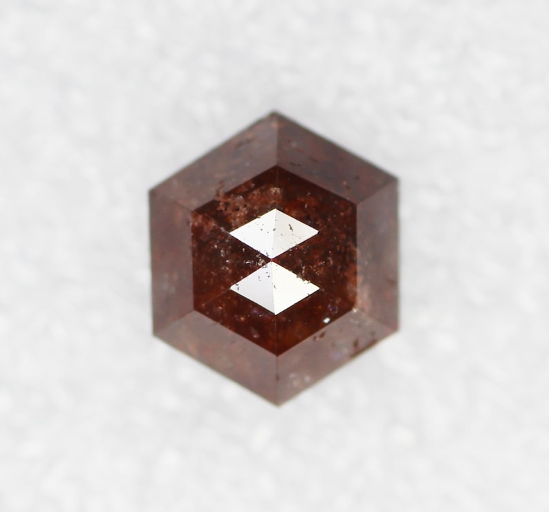Engagement Ring Jewelry Diamond Best Price Diamond SG8026 2.63 CT,8.40*7.10 Brown Color Hexagon Shape Natural Loose Diamond