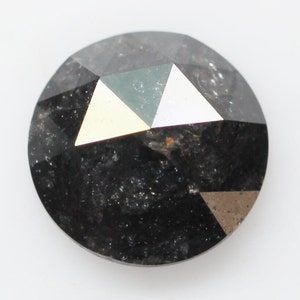 1.44 CT, 7.4 MM Natural Loose Diamond, Salt and Pepper Diamond, Round Rose Cut Diamond, Best Price Diamond SG4552