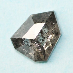 Salt and Pepper Diamond - Rare Natural Shield Cut Diamond - Antique Diamond - Natural Loose Diamond - 0.42 CT 5.4 X 4.3 MM SG114