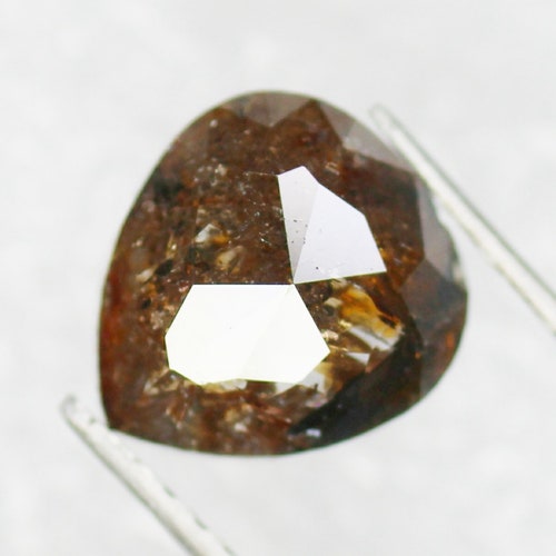1.51 CT, 8.20 X 7.50 MM, Salt And Pepper Brown Color Diamond, Pear shops shape , Engagement Ring Jewelry Diamond, Best Price Diamond |SG6098