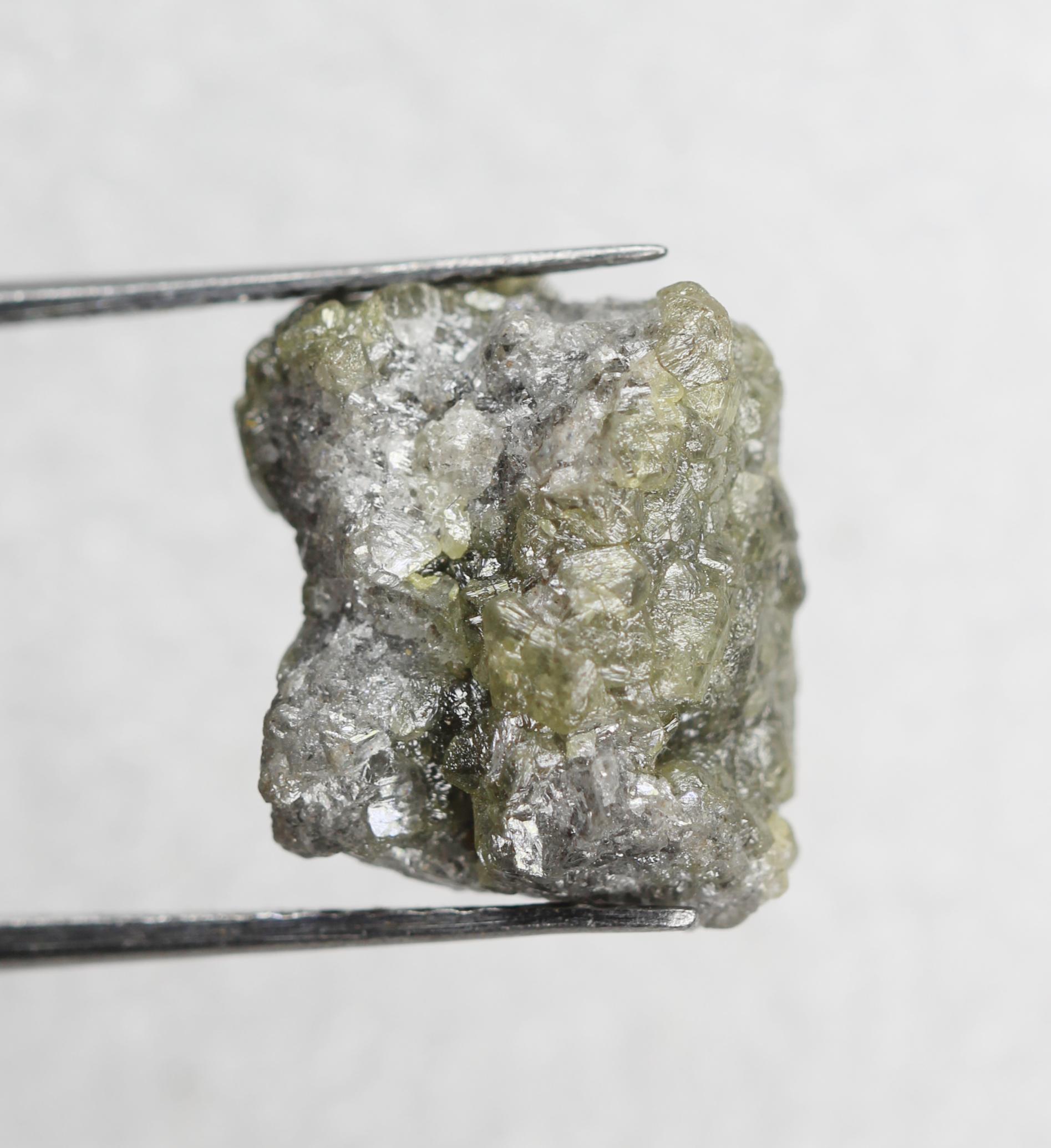 Diamant Brut Naturel 8,40 Ct - Couleur Gris Fancy - Forme Irrégulière - Origine Afrique Du Sud - Sans Traitement