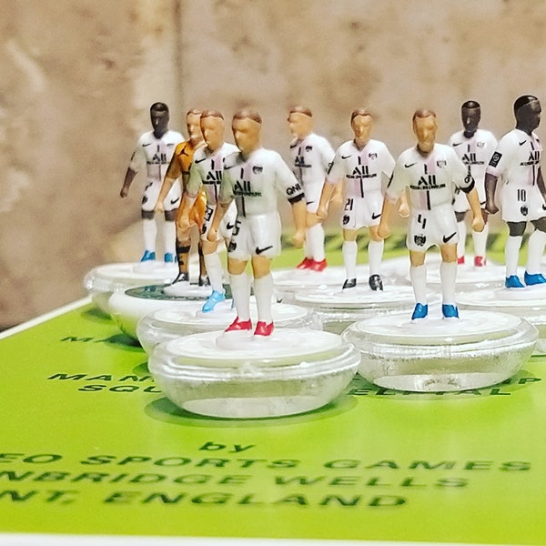 PSG away 21/22 subbuteo team Handpainted and Decals