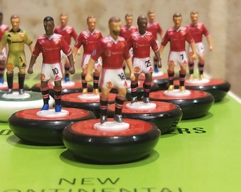 Manchester United home 21/22 subbuteo team Handpainted and Decals