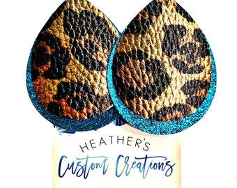 Jaguars inspired Leather Earrings
