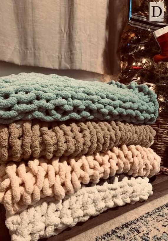 Chunky Knit Blankets Etsy